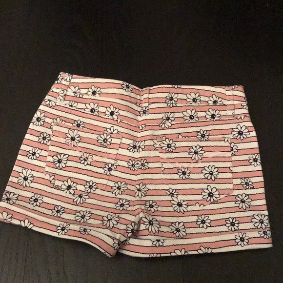 NWOT Striped Flower Shorts - Picture 2 of 4